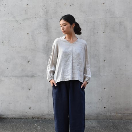 DAYS フレンチリネンキャンバスワイドテーパードパンツ