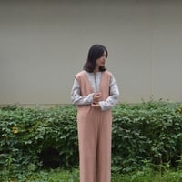 TISSU ウール圧縮天竺サロペットパンツ