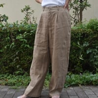 doux bleu リネンカーブパンツ