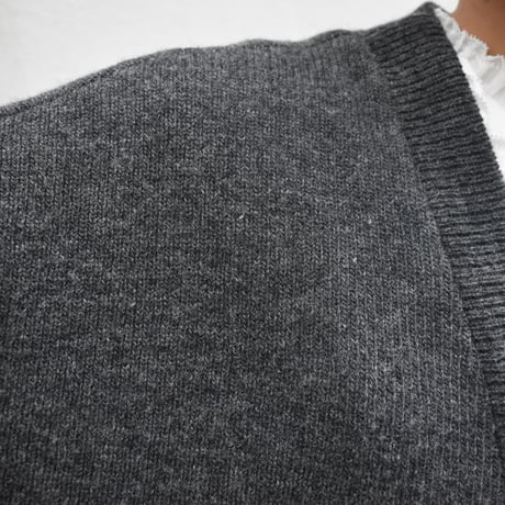 TISSU ウーレンクォーターVネックカーディガン