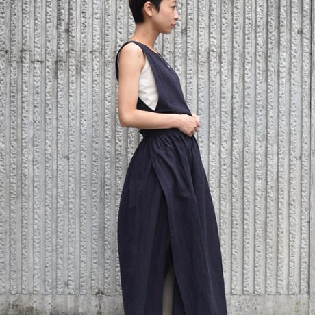 nous rendent heureux 綿麻エプロンワンピース