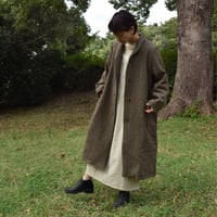 tita ヘリンボーンウールミニショールカラーコート
