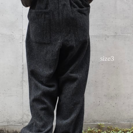 TISSU オリジナルウールヘリンボンタックストレートパンツ