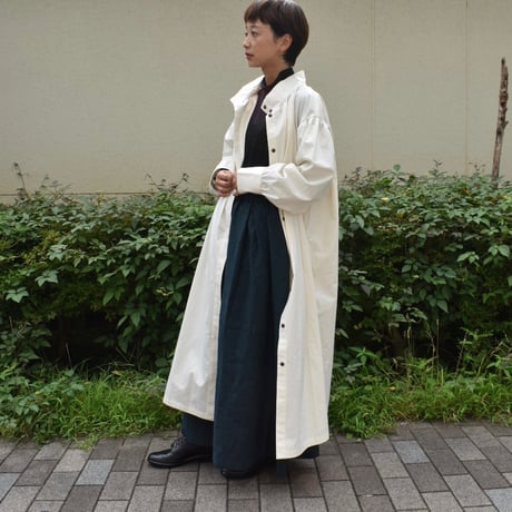 DIARIES ツイルダンプスタンドカラーギャザーコート