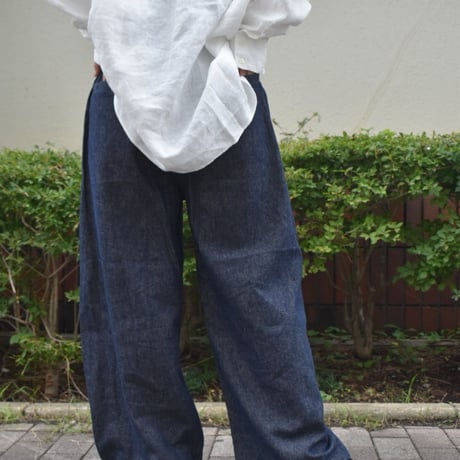 YARRA リネンコットンストレートパンツ