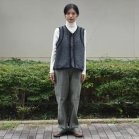 LAITERIE 縦縞キルトベスト