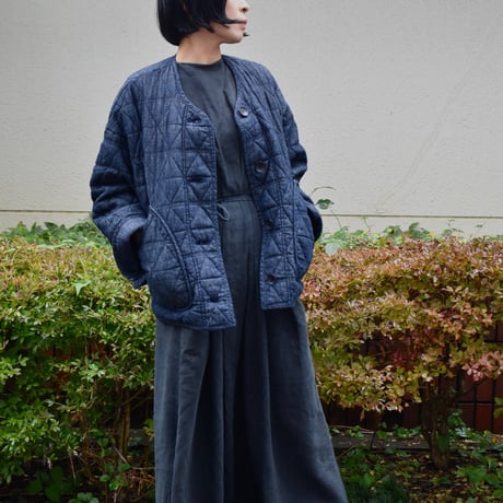 tumugu コットンリネンデニムジャケット