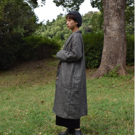 tita ウールリネンミニショールカラーコート