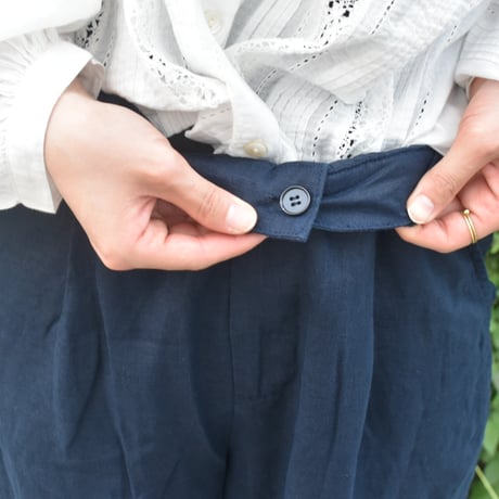 doux bleu リネンカーブパンツ