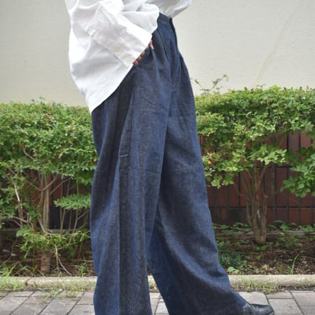 YARRA リネンコットンストレートパンツ