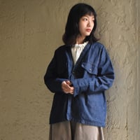 TISSU 綿麻ツイル/8ozデニム　Vネックブルゾン