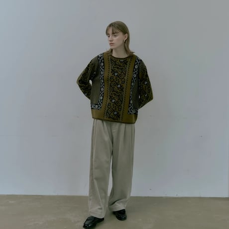 doux bleu コーデュロイWタックパンツ