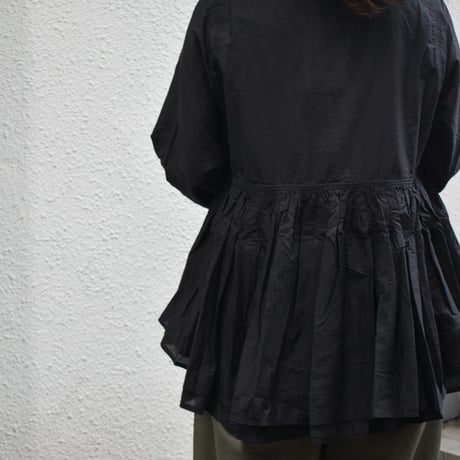 doux bleu　140S SUPIMA スモッキングシャツ