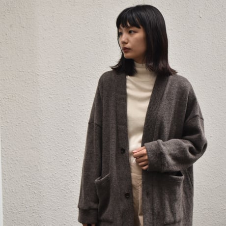TISSU ウーレンクォーターVネックカーディガン
