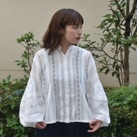YARRA　INDIAピンタックレースブラウス