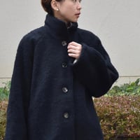 tita シャギースタンドカラーショートコート