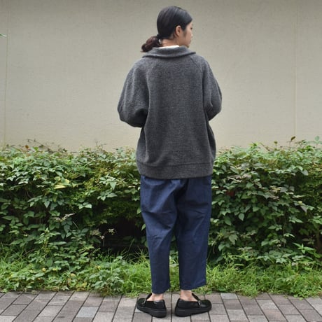 UNIVERSAL TISSU リサイクルウールパイルショールカラーカーディガン
