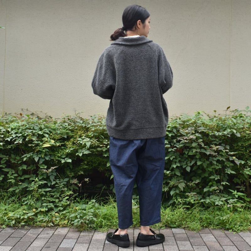 UNIVERSAL TISSU リサイクルウールパイルショールカラーカーディガン