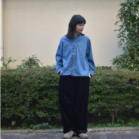 Brocante 6ozインディゴデニム ヴロンカルディガンシャツ