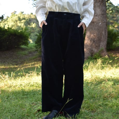doux bleu コーデュロイWタックパンツ