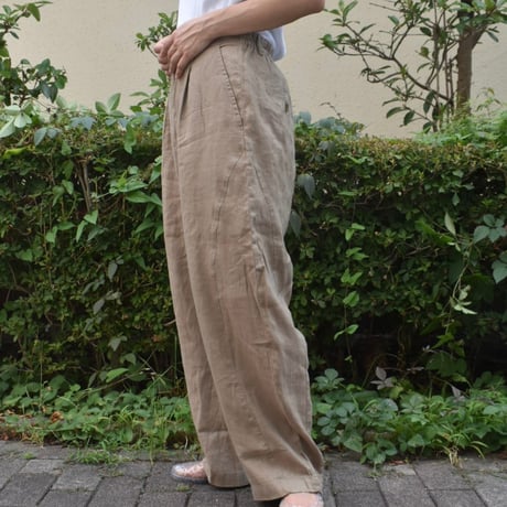 doux bleu リネンカーブパンツ
