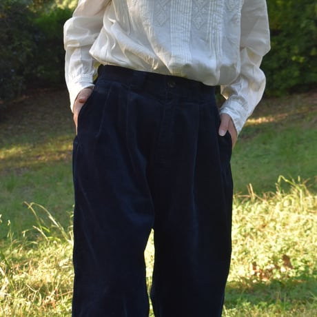 doux bleu コーデュロイWタックパンツ