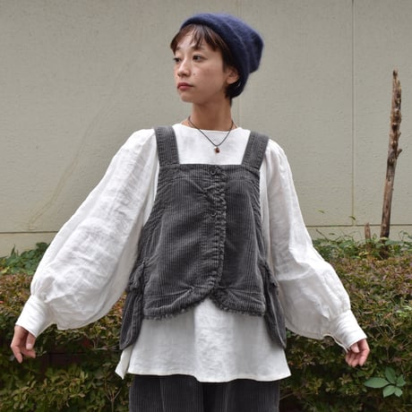 tumugu 太コーデュロイ2wayビスチェ