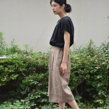 nous rendent heureux リネンキュロットパンツ