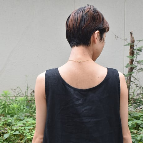 slone square Vネックジャンパースカート
