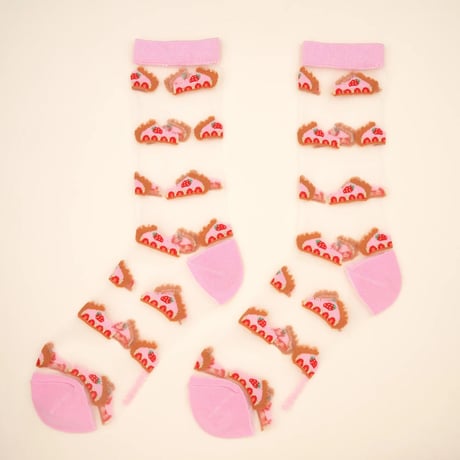 【Coucou Suzette】Strawberry Pie シアーくつした