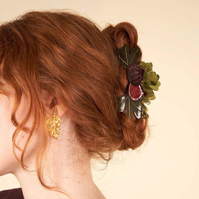 新品未使用FR2 撫子 ヘアクリップ (京都限定) Coucou Suzette】Fig Tree ラージヘアクリップ | goldandbouncy