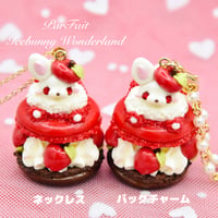 【準備中】りんごマカロンネックレス／バッグチャーム
