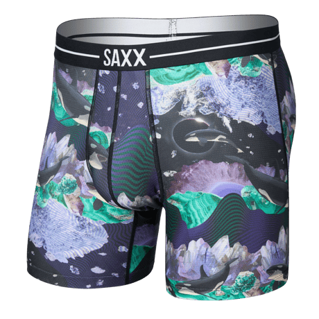 SAXX VOLT BREATHABLE MESH BOXER BRIEF SXBB85-MID