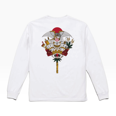 熊手 LS/S T-SHIRTS ( 画工遊鷹 )　YUTAKA × RUTSUBO “KUMADE” Lucky Rake LS Tee