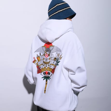 KUMADE PULLOVER HOODIE (RUTSUBO×画工遊鷹）