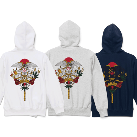 KUMADE PULLOVER HOODIE (RUTSUBO×画工遊鷹）