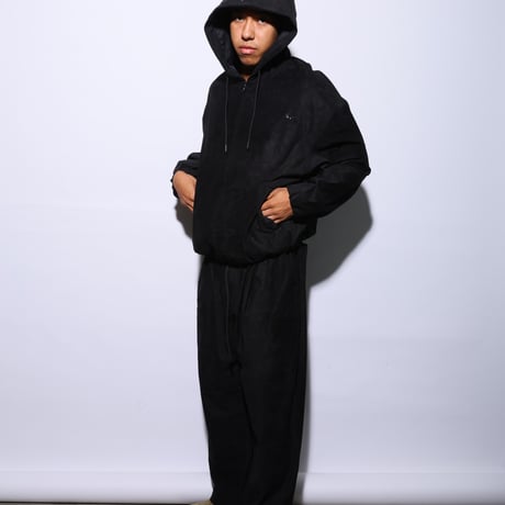 LUX SUEDE HOODED JACKET