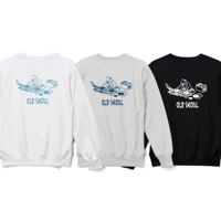OLD SKOOL 皿回 CREW SWEAT (RUTSUBO×YU SUDA）