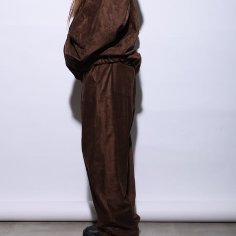 LUX SUEDE WIDE EASY PANTS