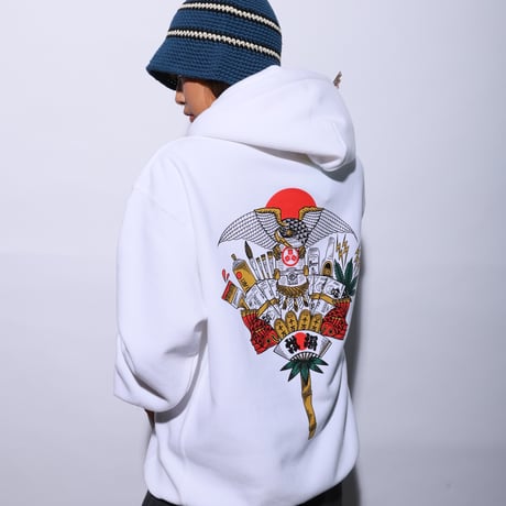 KUMADE PULLOVER HOODIE (RUTSUBO×画工遊鷹）
