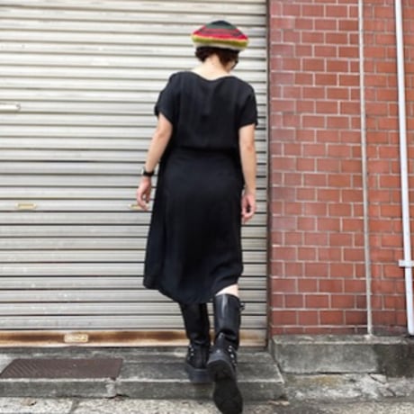 [USED]  BLACKレーヨンワンピース🖤