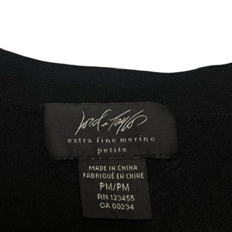 [USED] Merino wool 🐑BLACK カーディガン
