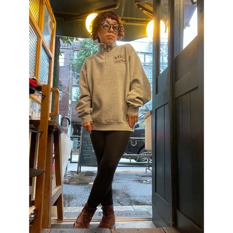 [USED]  “BTSC”ハーフZIP SWEAT