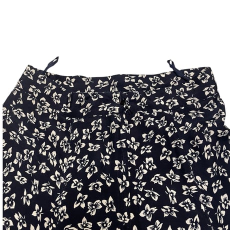 [USED] EURO NAVY 小花柄 マキシスカート
