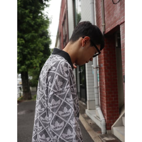 [USED] 90's EURO adidas ハーフZIP POLO