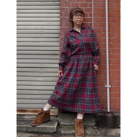 [USED]  LONG ネルワンピース