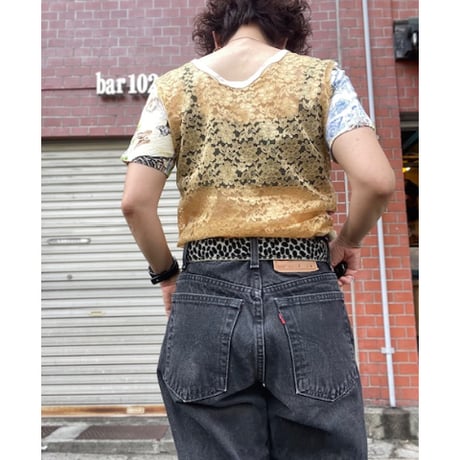 [USED] ねこ&レース tops