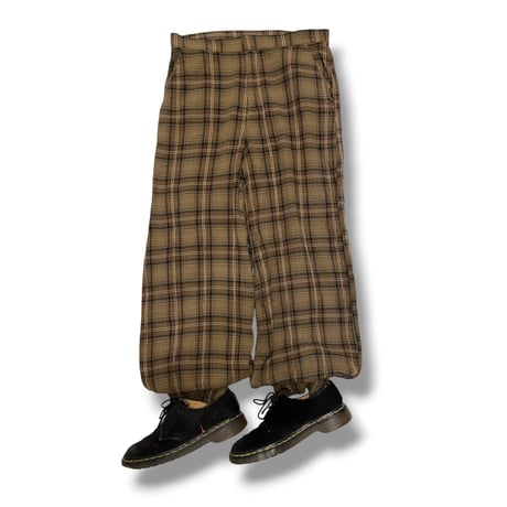 [USED] 秋色ガーゼ CHECK パンツ