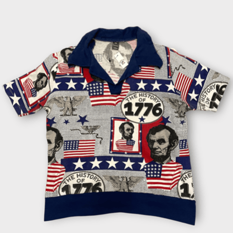 [USED] vintageリンカーンプリントポロ🇺🇸