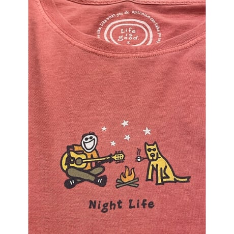 [USED] "Life is good"  ロンT / XL